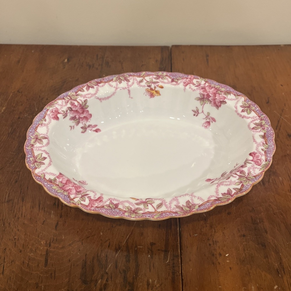 Spode IRENE Oval Vegetable Bowl 9 3/4 Inches Rare, Mint Condition Signed Stamped